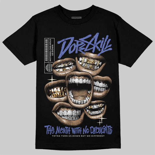 Air Max 90 x Patta Sapphire and Particle Grey DopeSkill T-Shirt The Mouth With No Droughts Graphic Streetwear - Black