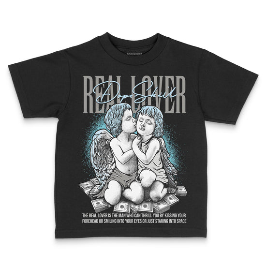 Jordan 4 Retro GS “Blue Chill” DopeSkill Toddler Kids T-shirt Real Lover Graphic Streetwear  black
