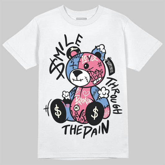 Jordan 1 High OG "Self-Expression" DopeSkill T-Shirt Smile Through The Pain Graphic Streetwear - White