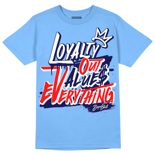 Jordan 9 Powder Blue DopeSkill Tropical Blue T-shirt LOVE Graphic Streetwear