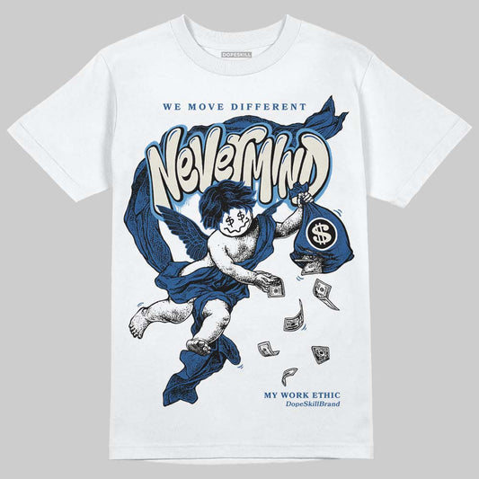 Jordan 1 Low OG “Storm Blue” DopeSkill T-Shirt Nevermind Graphic Streetwear - White