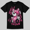 Asics Gel-1130 Pink Glo/ Black DopeSkill T-Shirt Smile Through The Pain Graphic Streetwear - Black