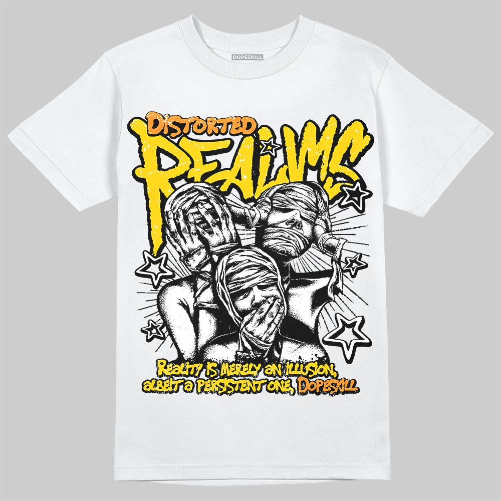 Jordan 6 “Yellow Ochre” DopeSkill T-Shirt Distorted Realms Graphic Streetwear - White
