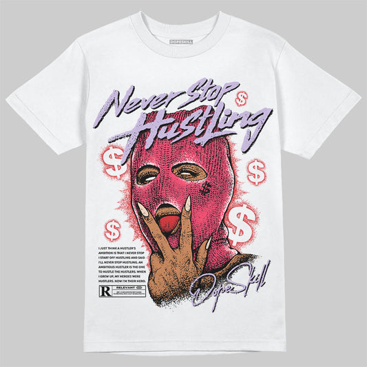 Jordan 5 Low “Peanut Butter Jelly” DopeSkill T-Shirt Never Stop Hustling Graphic Streetwear - White
