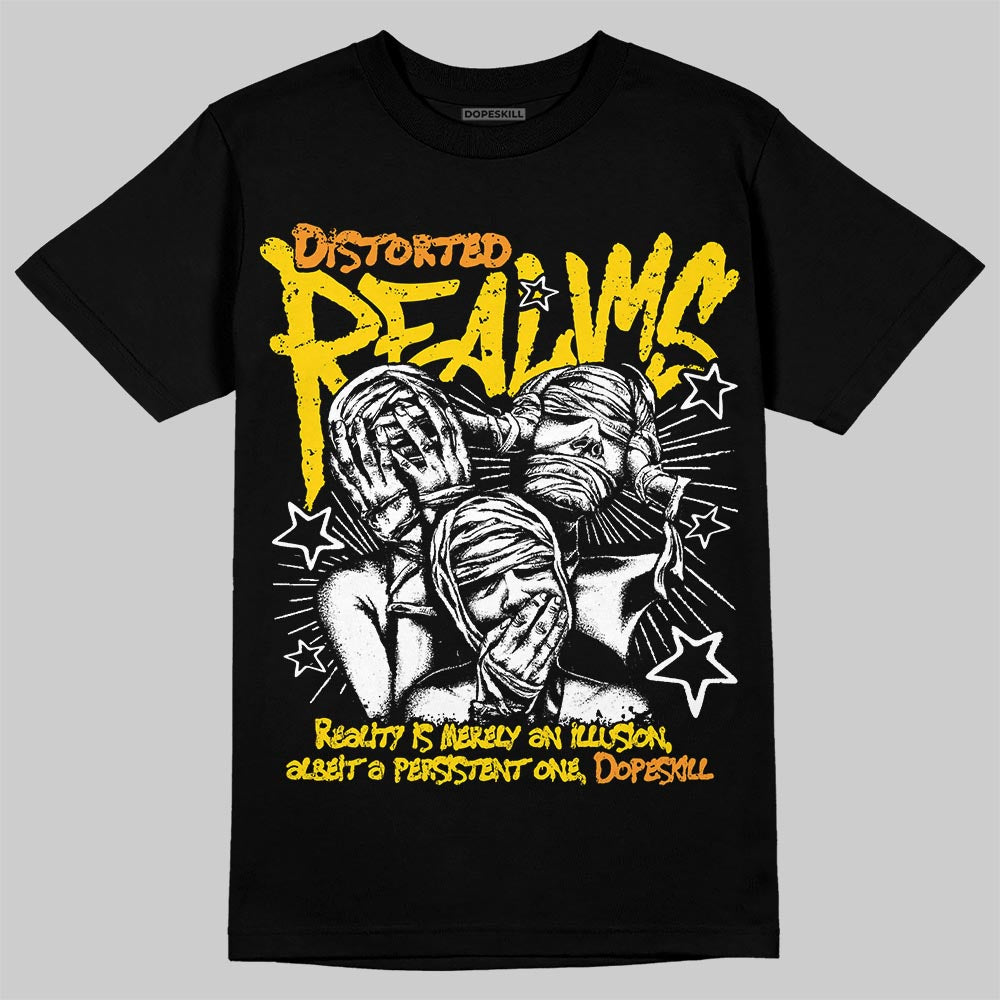 Jordan 6 “Yellow Ochre” DopeSkill T-Shirt Distorted Realms Graphic Streetwear - Black