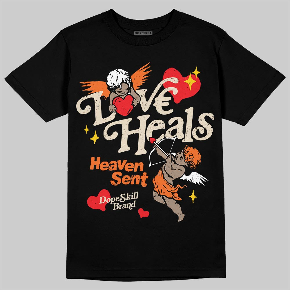 Jordan 3 “Starfish” DopeSkill T-Shirt New Love Heals Graphic Streetwear - Black