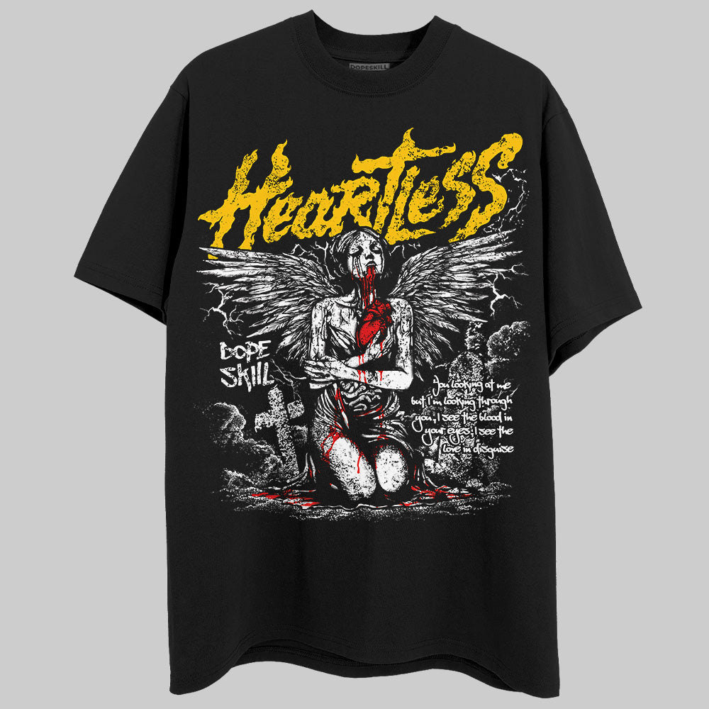 Yellow Sneakers DopeSkill T-Shirt Heartless Graphic Streetwear - Black