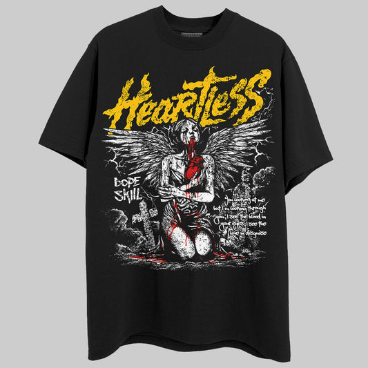 Yellow Sneakers DopeSkill T-Shirt Heartless Graphic Streetwear - Black