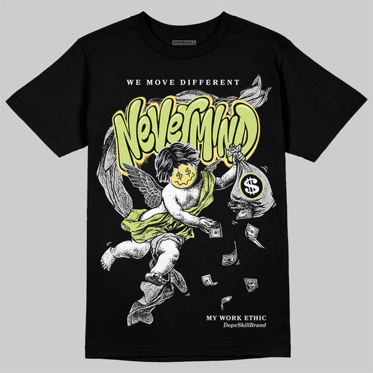 Jordan 4 GS “Light Lemon Twist” DopeSkill T-Shirt Nevermind Graphic Streetwear - Black