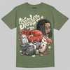 Jordan 3 “Medium Olive” aka “Family Affair” DopeSkill T-Shirt Stressless Graphic Streetwear - Military Green