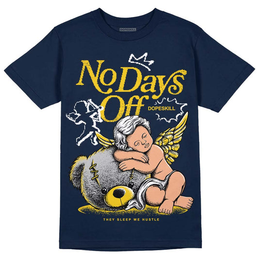 Dunk Low Vintage “Michigan” DopeSkill Midnight Navy T-Shirt New No Days Off Graphic Streetwear