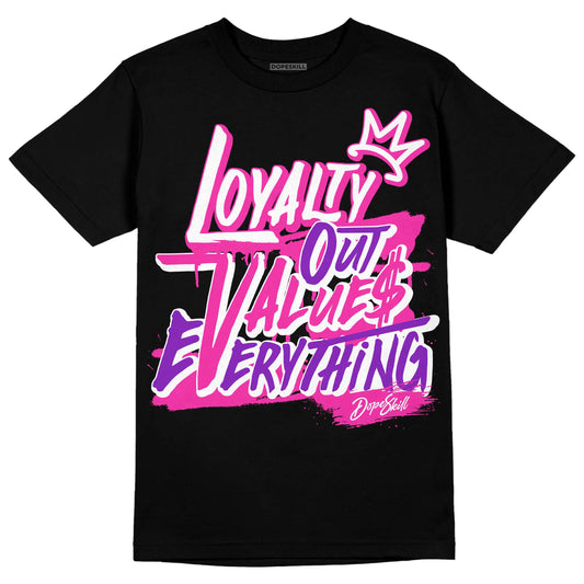 Pink Sneakers DopeSkill T-Shirt LOVE Graphic Streetwear - Black