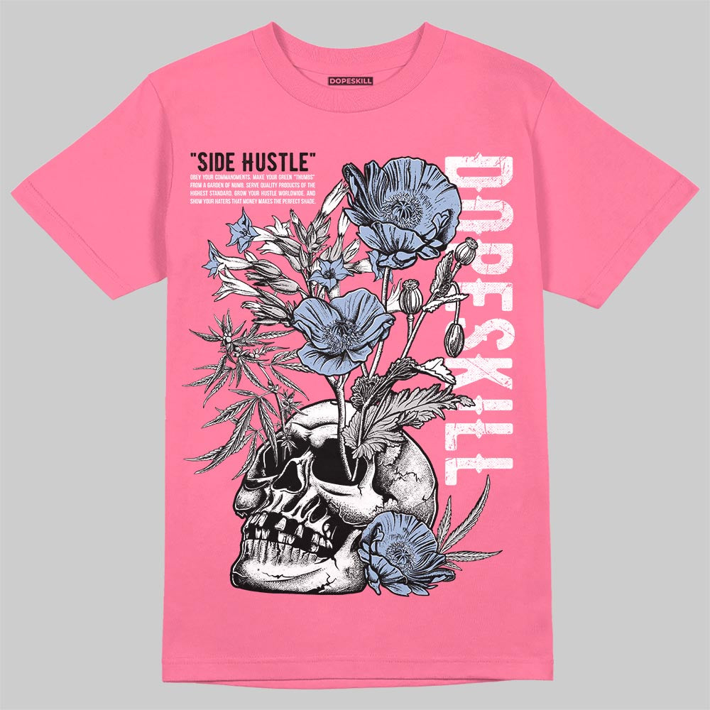 Jordan 3 GS “Cobalt Bliss” DopeSkill T-Shirt Side Hustle Graphic Streetwear - Safety Pink