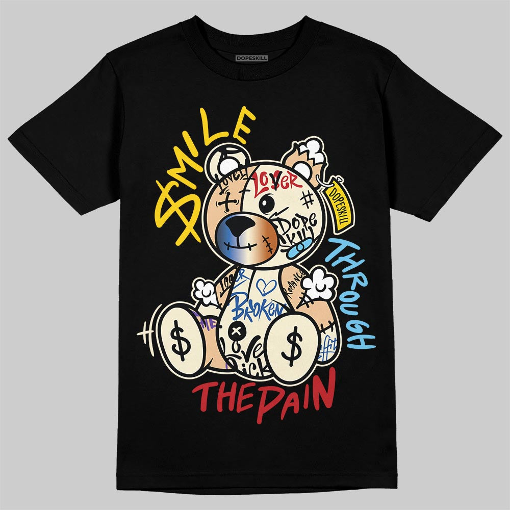 Jordan 17 Retro Low SP Infinite Archives DopeSkill T-Shirt Smile Through The Pain Graphic Streetwear - Black