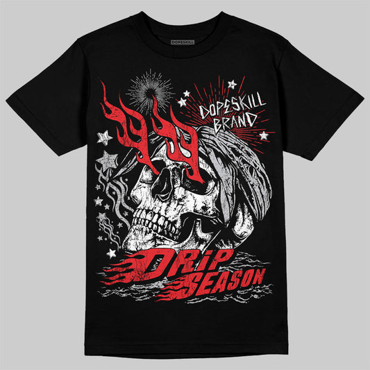 Grey Sneakers DopeSkill T-Shirt Drip Season Graphic Streetwear - Black
