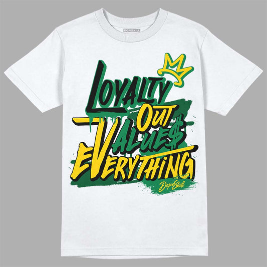 Green Sneakers DopeSkill T-Shirt LOVE Graphic Streetwear - White