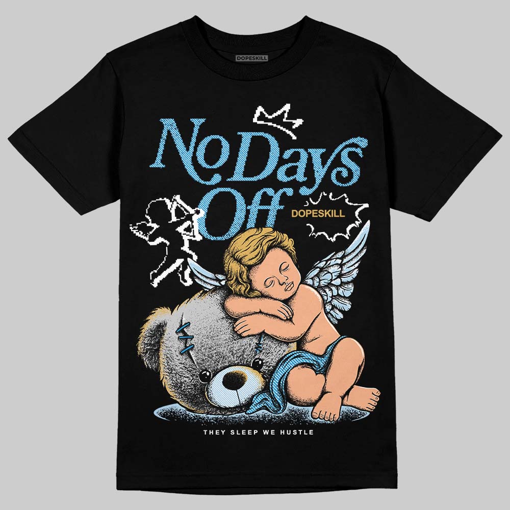 Jordan 4 Denim “Worn Blue” DopeSkill T-Shirt New No Days Off Graphic Streetwear - Black