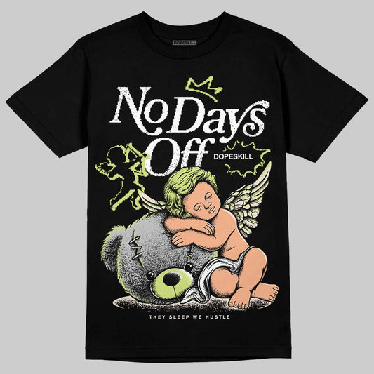 Jordan 5 “Luminous Green” DopeSkill T-Shirt New No Days Off Graphic Streetwear - Black