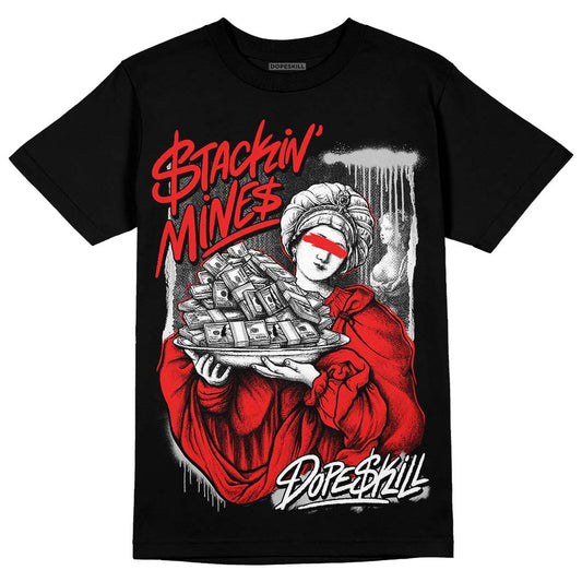 Jordan Spizike Low Bred DopeSkill T-Shirt Stackin Mines Graphic Streetwear - Black
