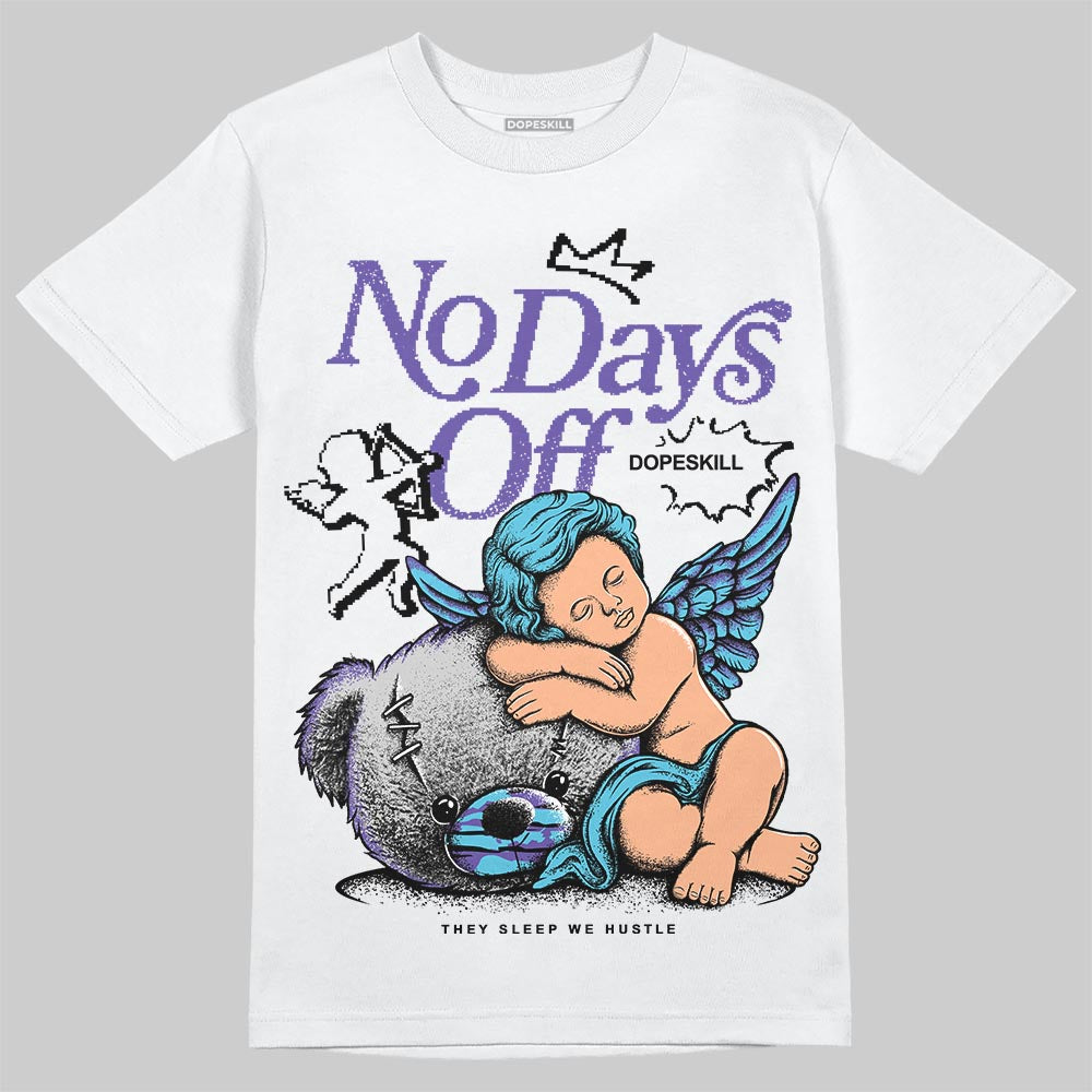 Jordan 8 Retro 'Aqua' 2025 DopeSkill T-Shirt New No Days Off Graphic Streetwear - White