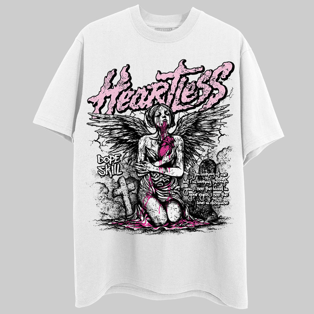 Dunk Low GS 'Triple Pink' DopeSkill T-Shirt Heartless Graphic Streetwear - White