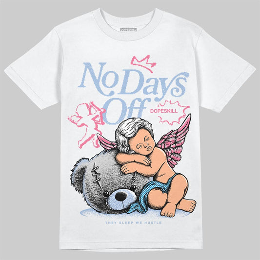 Jordan 3 GS “Denim/Pink Glow” DopeSkill T-Shirt New No Days Off Graphic Streetwear - White