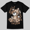 Jordan 4 Retro Cozy Girl DopeSkill T-Shirt Smile Through The Pain Graphic Streetwear - Black