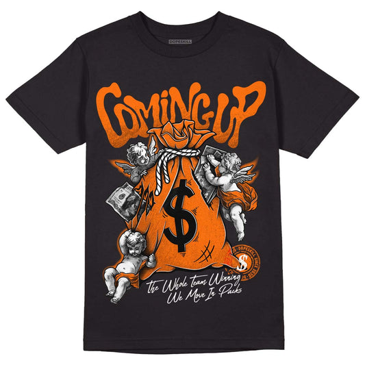 Orange, Black & White Sneakers DopeSkill T-Shirt Money Bag Coming Up Graphic Streetwear - Black