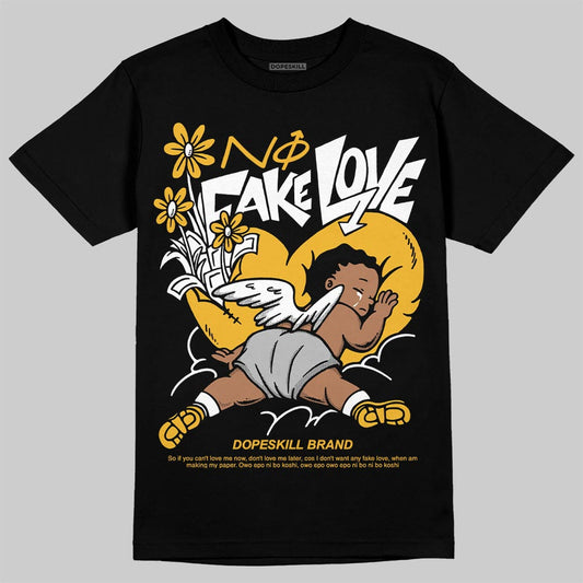 Jordan 5 'Tokyo' DopeSkill T-Shirt No Fake Love Graphic Streetwear - Black