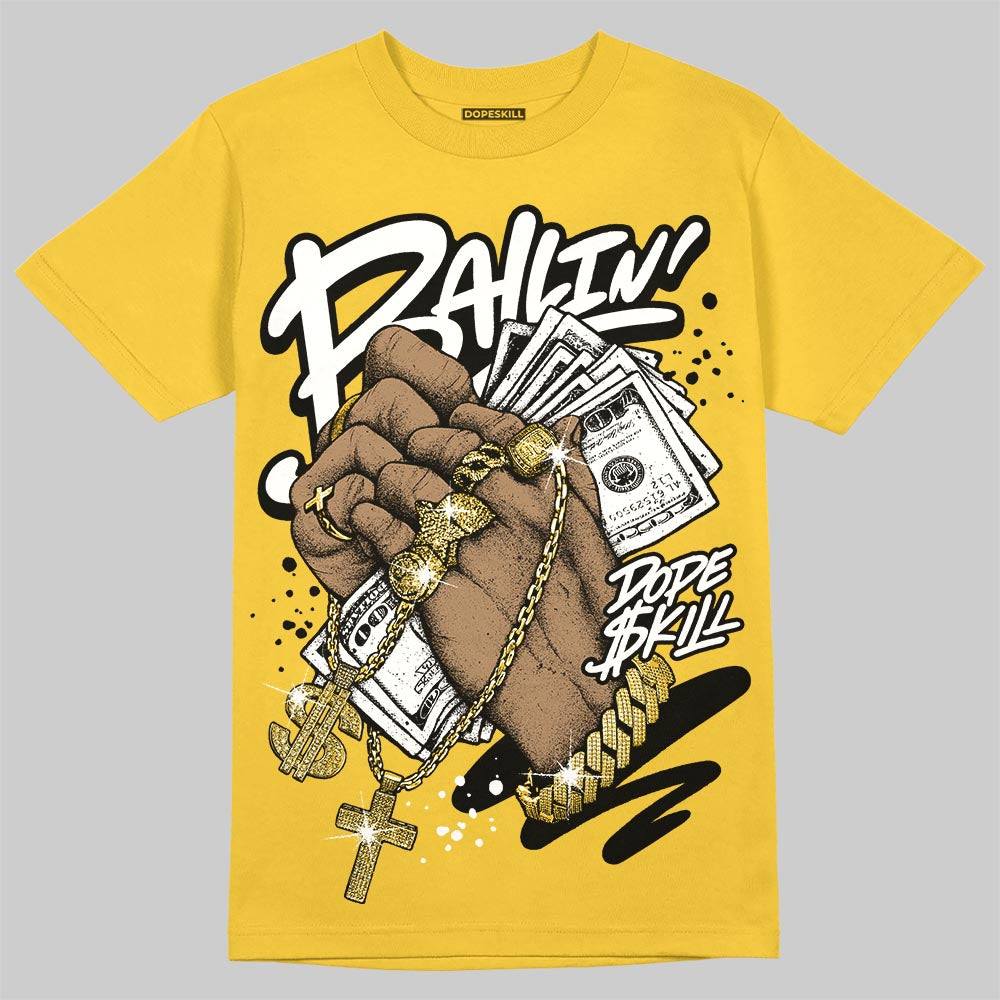 Yellow Sneakers DopeSkill T-Shirt Always Ballin' Graphic Streetwear - Gold