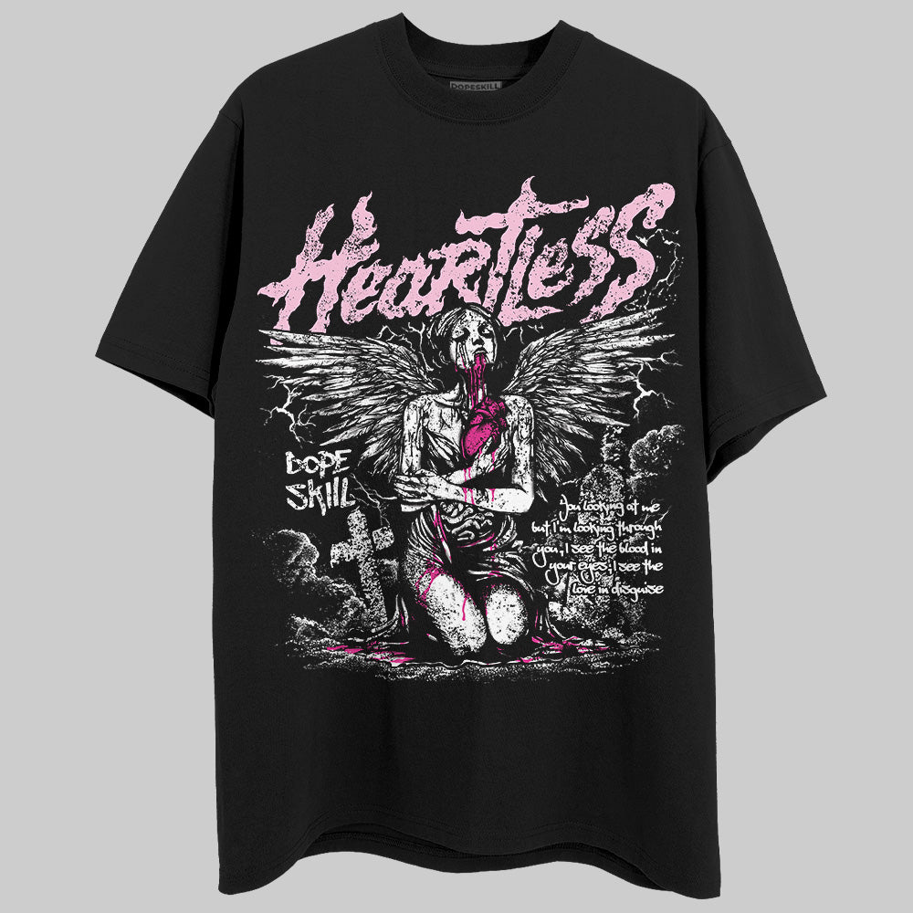 Dunk Low GS 'Triple Pink' DopeSkill T-Shirt Heartless Graphic Streetwear - Black