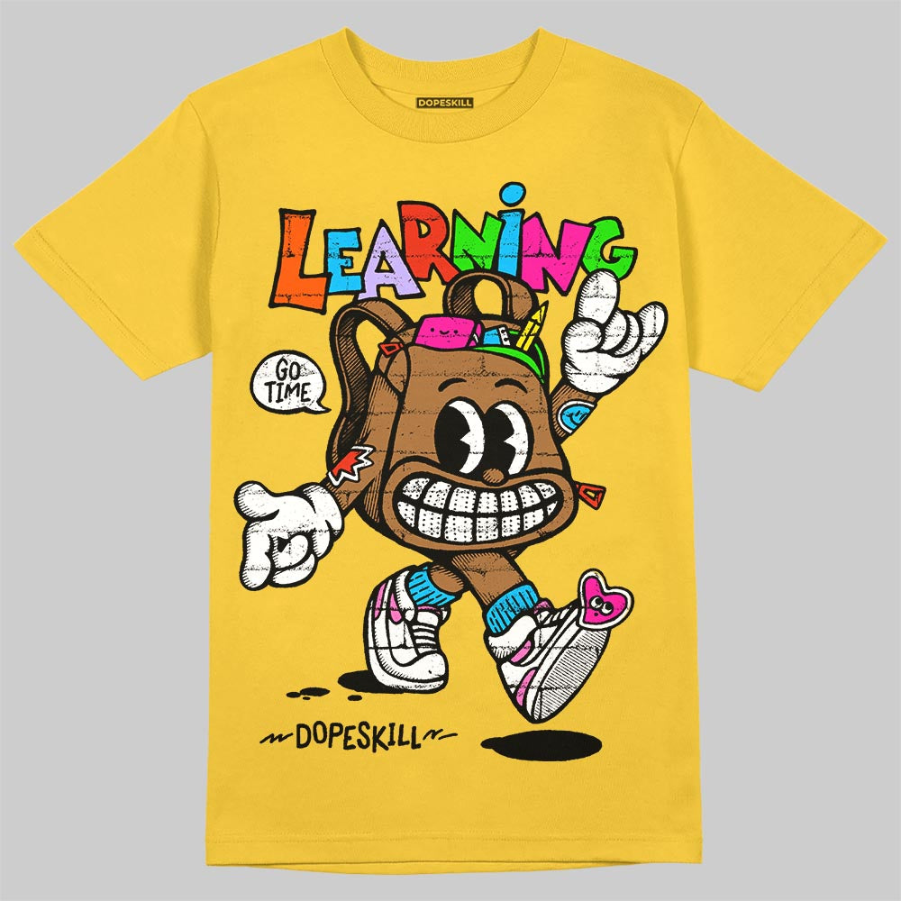 Yellow Sneakers DopeSkill T-Shirt Learning Graphic Streetwear - Gold