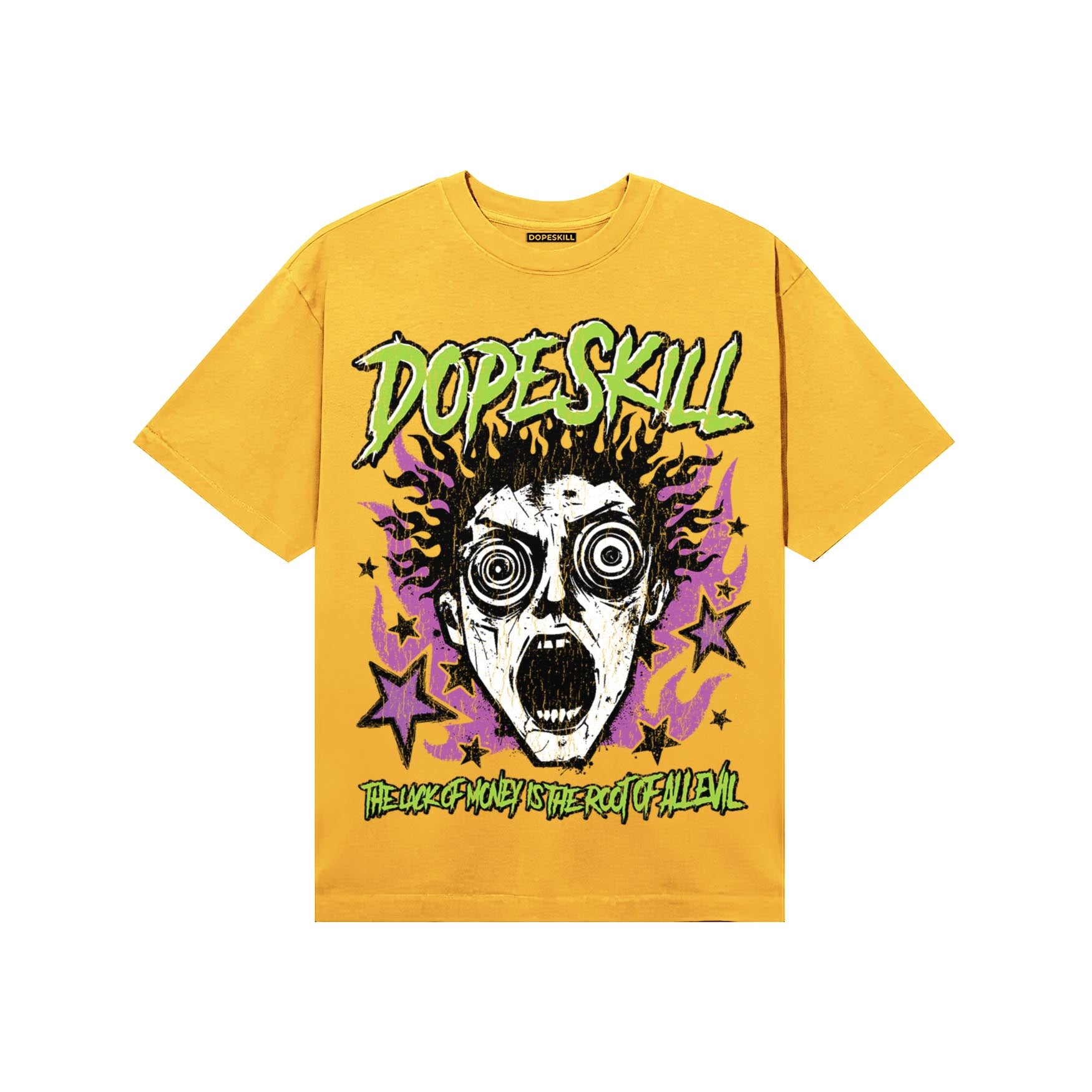 Yellow Sneakers DopeSkill T-Shirt Root of Evil Graphic Streetwear - Gold