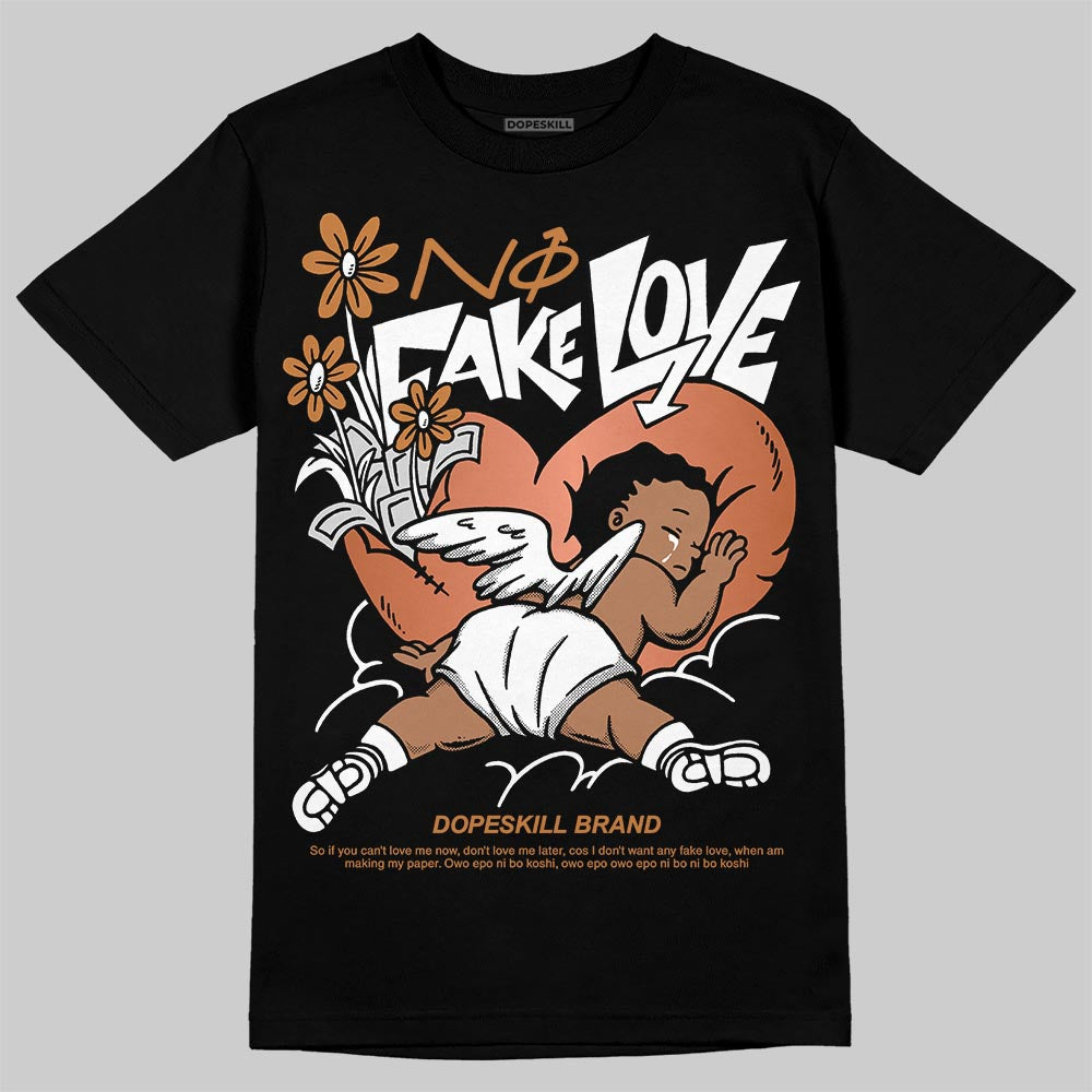 Jordan 14 Golf "US Open" DopeSkill T-Shirt No Fake Love Graphic Streetwear - black