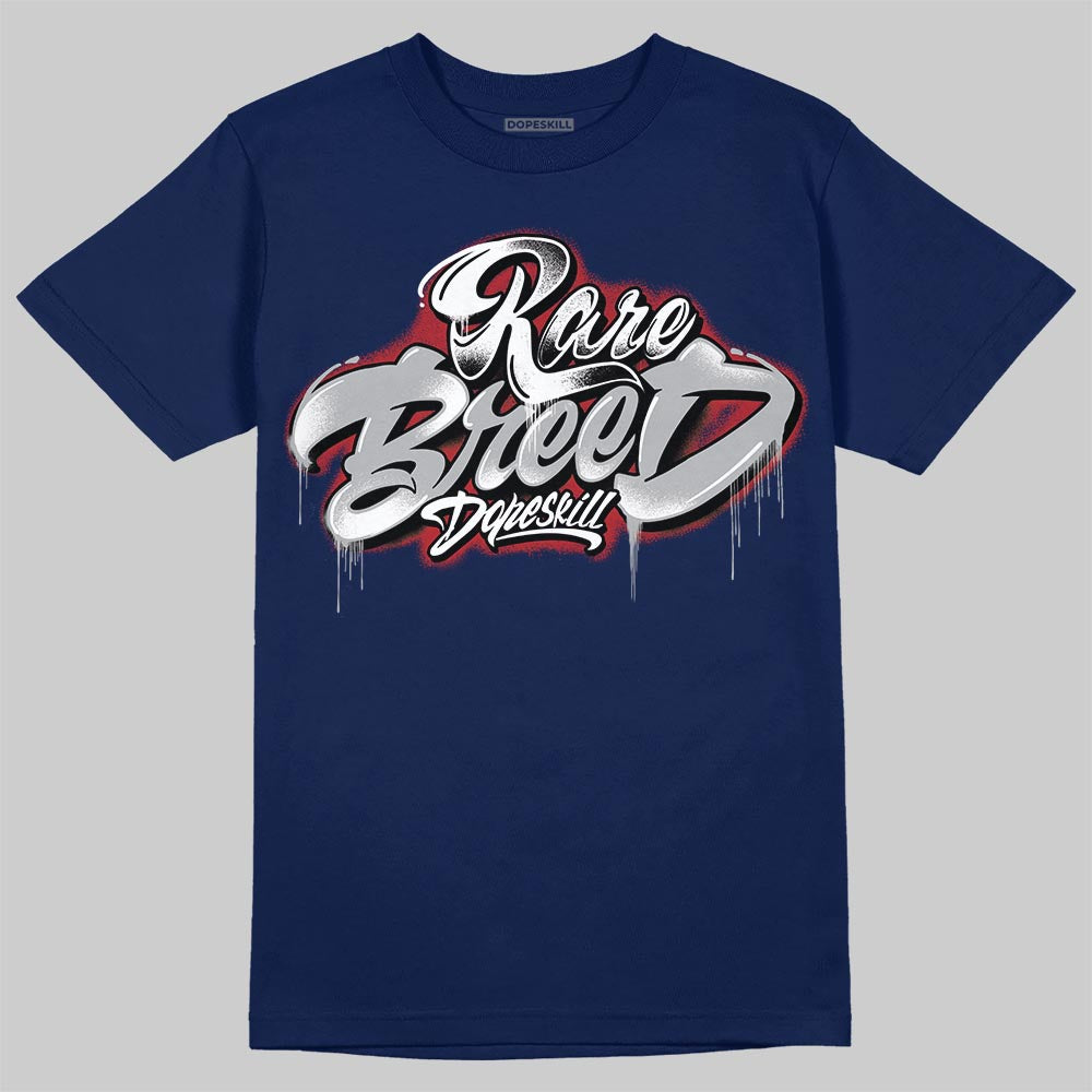 Jordan 12 Retro French Blue (2025) DopeSkill T-Shirt Rare Breed Type Graphic Streetwear - navy