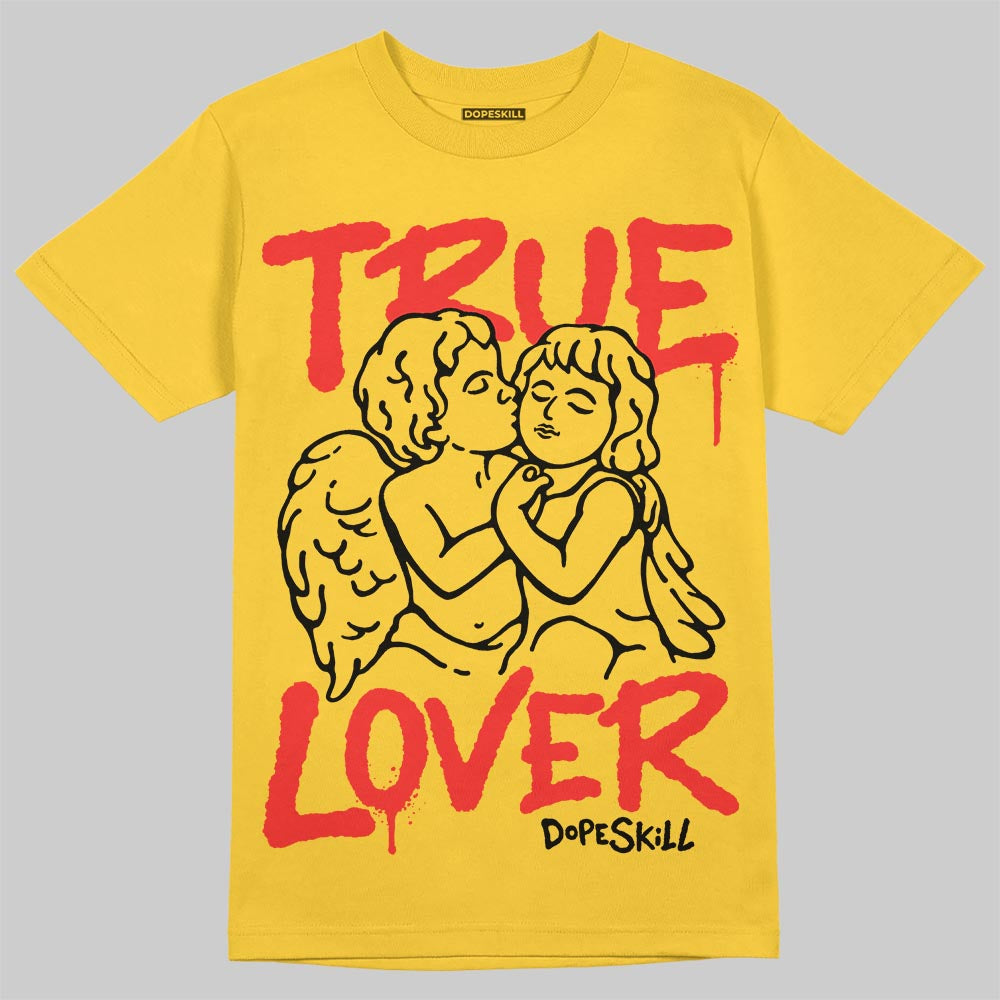 Yellow Sneakers DopeSkill T-Shirt True Lover Graphic Streetwear - Gold