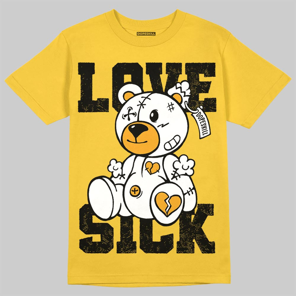 Yellow Sneakers DopeSkill T-Shirt Love Sick Graphic Streetwear - Gold