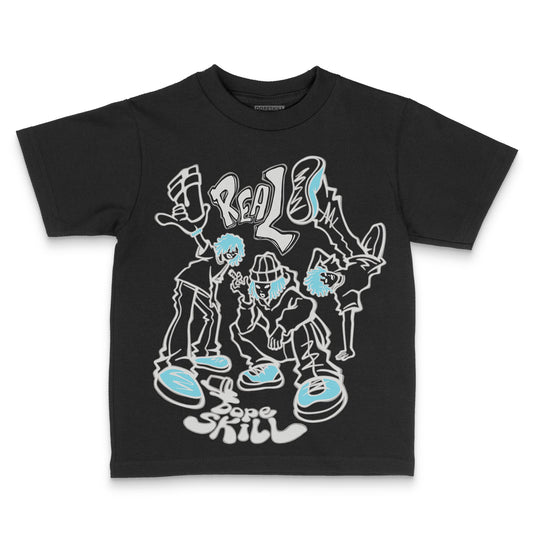 Jordan 4 Retro GS “Blue Chill” DopeSkill Toddler Kids T-shirt Real Y2K Players Graphic Streetwear - black