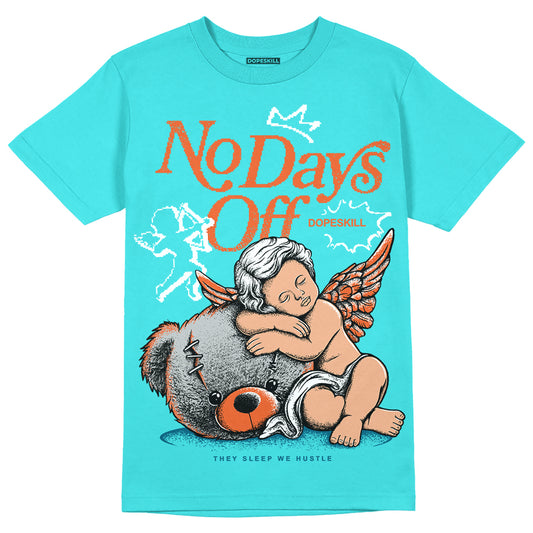Dunk Low “Miami Dolphins” DopeSkill Tahiti Blue T-shirt New No Days Off Graphic Streetwear