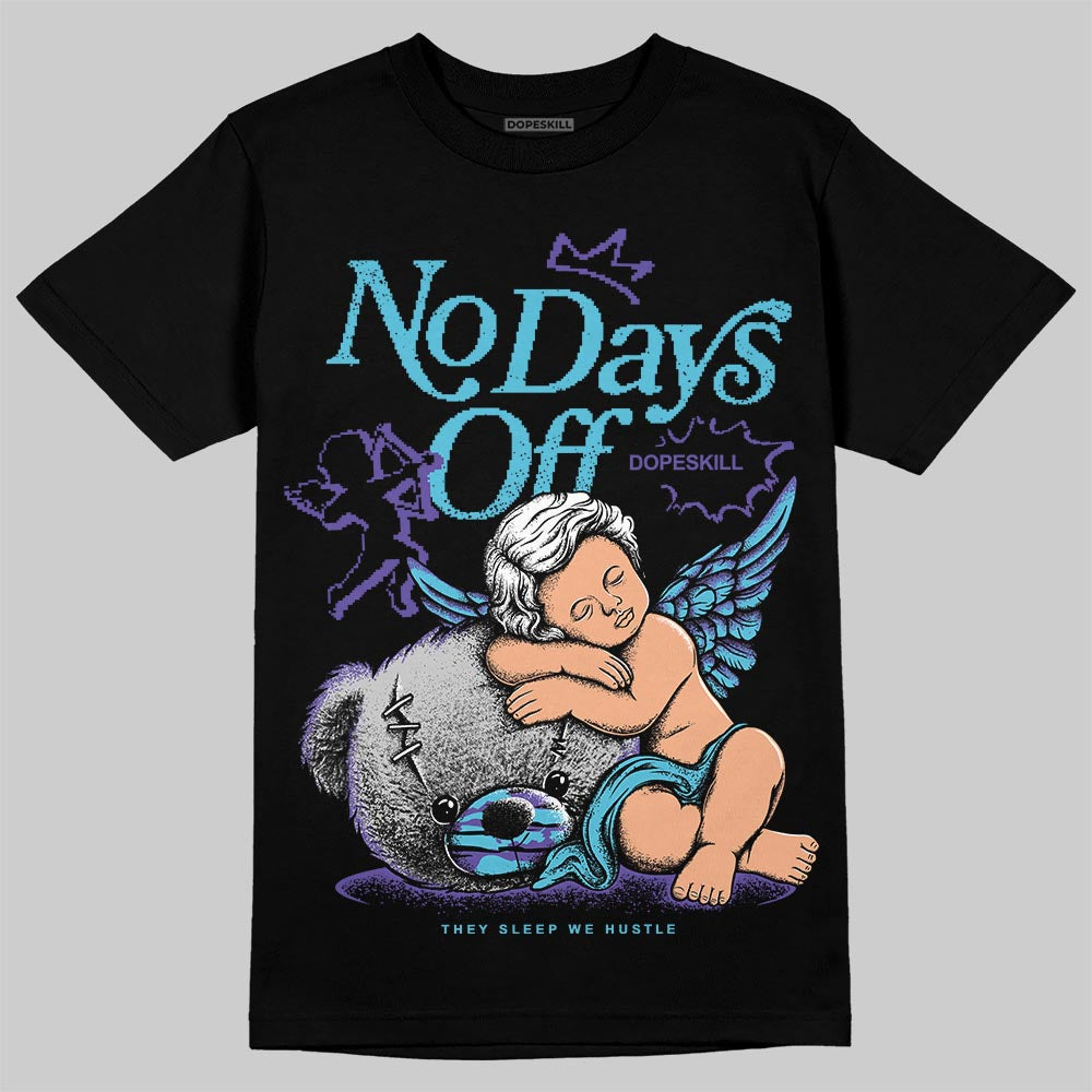 Jordan 8 Retro 'Aqua' 2025 DopeSkill T-Shirt New No Days Off Graphic Streetwear - Black