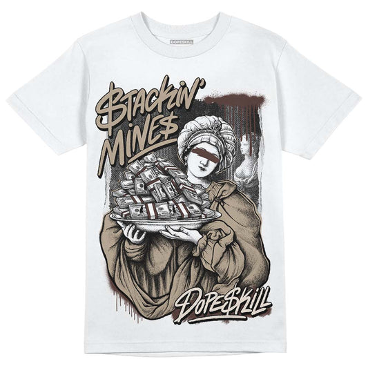 Jordan 1 High OG “Latte” DopeSkill T-Shirt Stackin Mines Graphic Streetwear - White