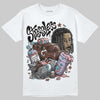 Harris Tweed x Dunk Low Denim Turquoise and Baroque Brown DopeSkill T-Shirt Stressless Graphic Streetwear - White