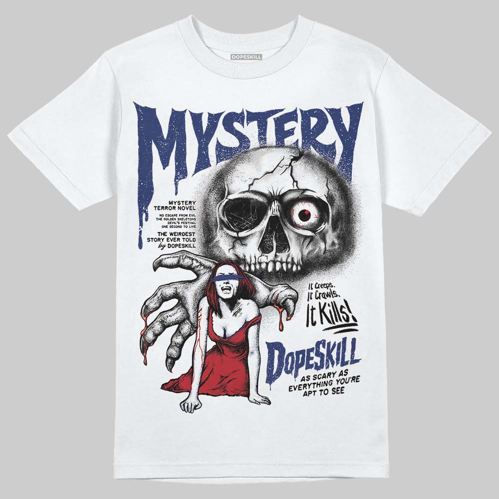 Jordan 1 High OG Rare Air "Deep Royal Blue" DopeSkill T-Shirt Mystery Ghostly Grasp Graphic Streetwear - White