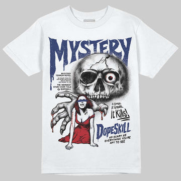 Jordan 1 High OG Rare Air "Deep Royal Blue" DopeSkill T-Shirt Mystery Ghostly Grasp Graphic Streetwear - White