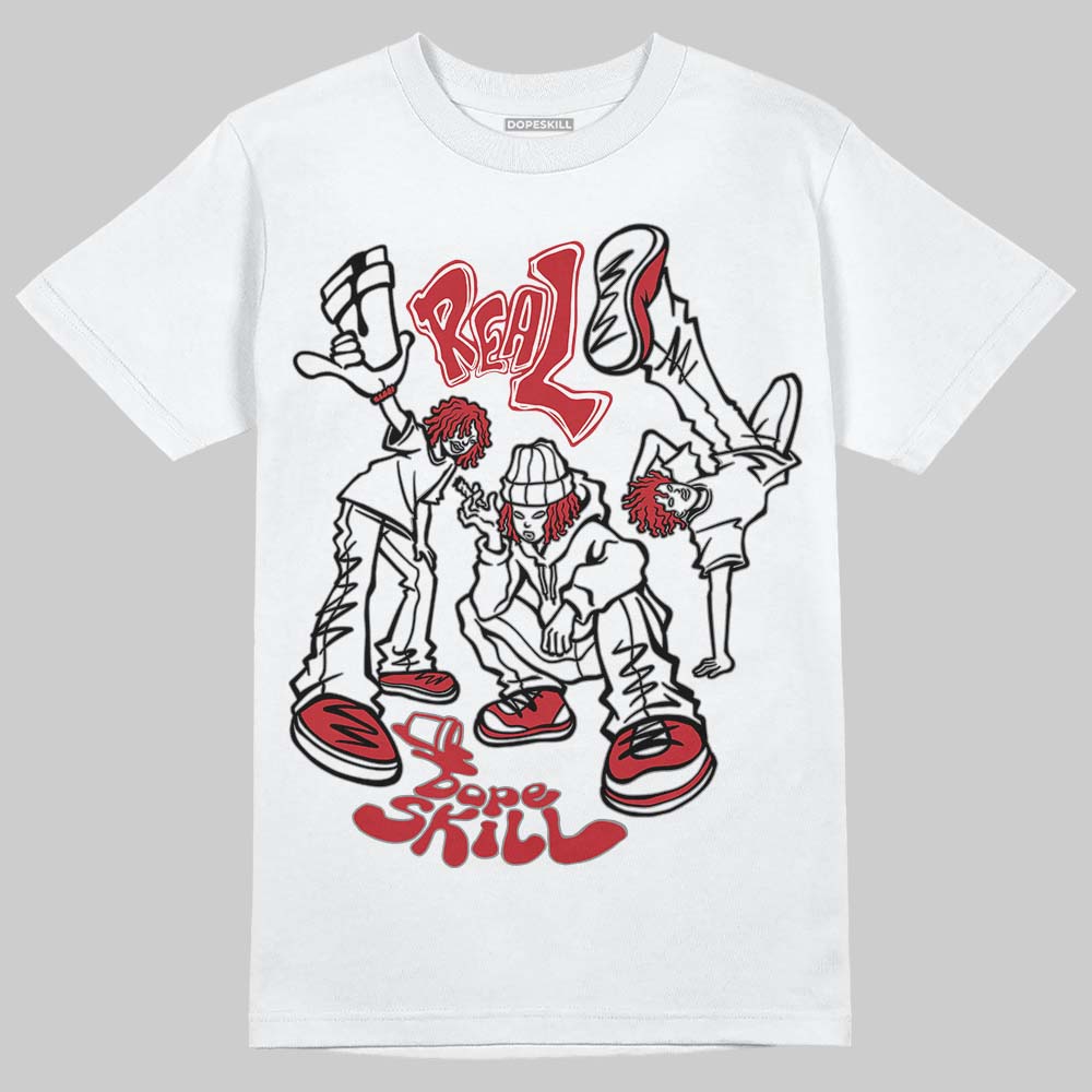 Jordan 1 Low OG "Chicago" DopeSkill T-Shirt Real Y2K Players Graphic Streetwear - White