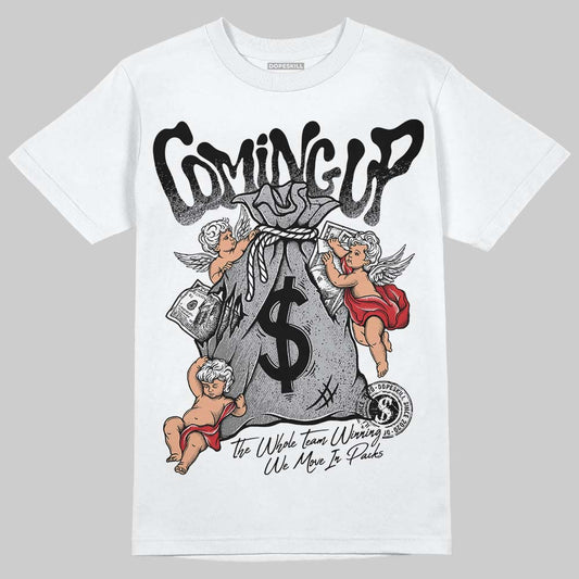 Jordan 4 OG “White Cement” DopeSkill T-Shirt Money Bag Coming Up Graphic Streetwear - White