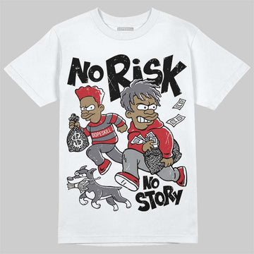 Jordan 3 “Cement Grey” DopeSkill T-Shirt No Risk No Story Graphic Streetwear - White