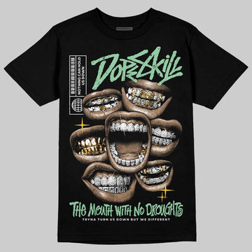 Asics Gel-Kayano 12.1 White/Menthol DopeSkill T-Shirt The Mouth With No Droughts Graphic Streetwear - Black