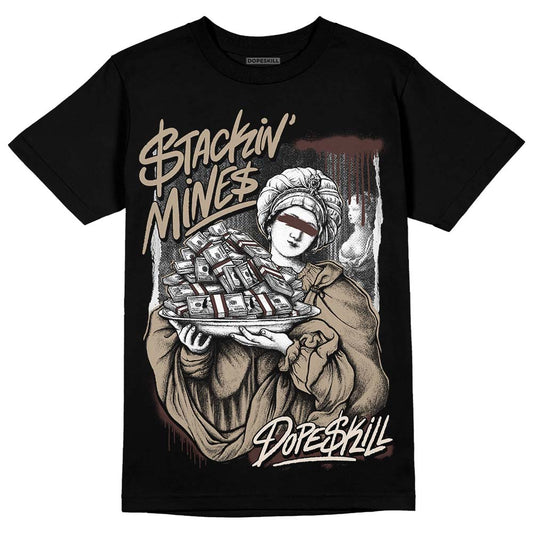 Jordan 1 High OG “Latte” DopeSkill T-Shirt Stackin Mines Graphic Streetwear - Black