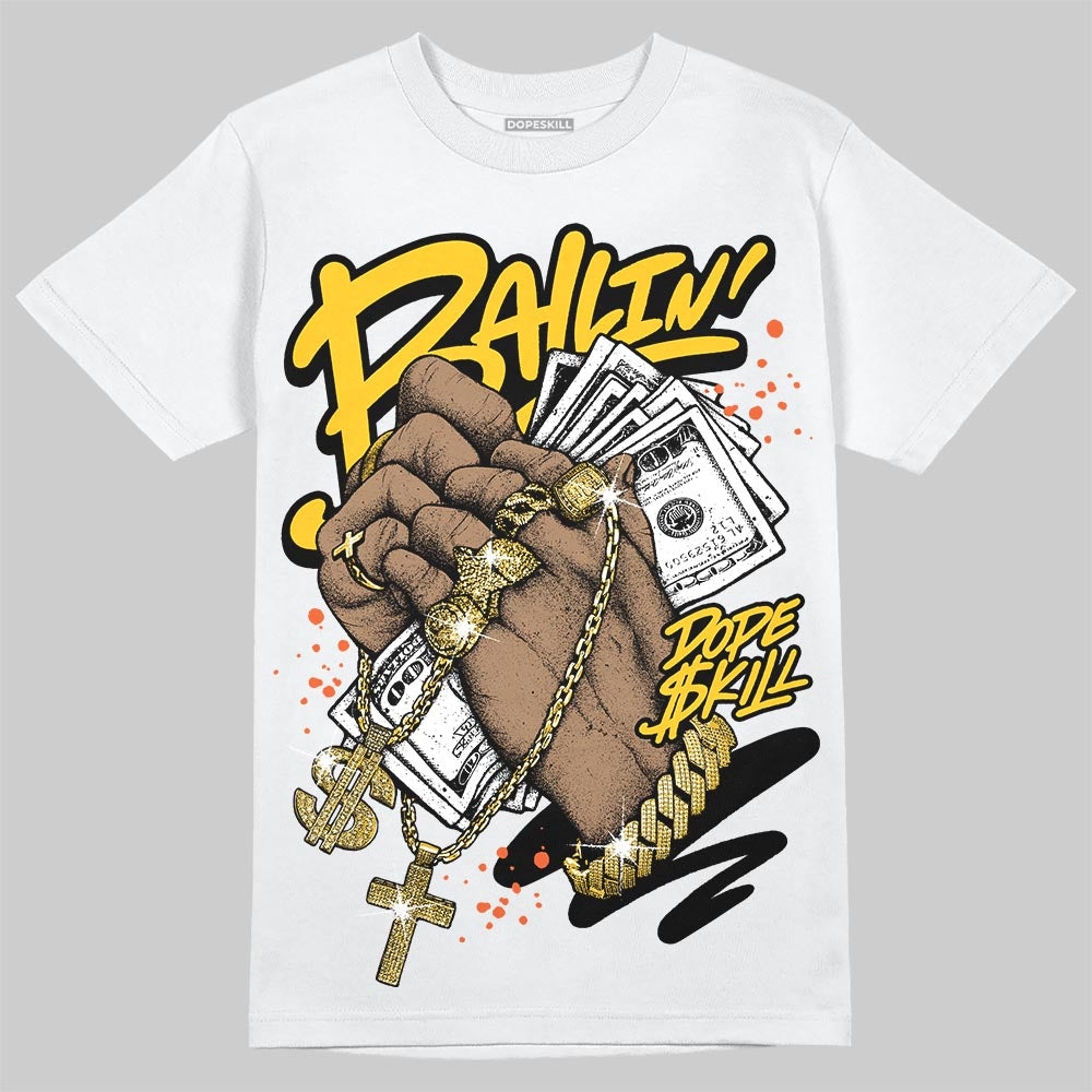 Yellow Sneakers DopeSkill T-Shirt Always Ballin' Graphic Streetwear - White
